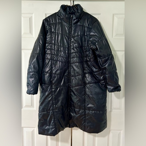 Puffer coat Roman’s woman size xlarge black quilted jacket - Picture 1 of 5